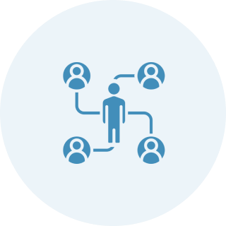 Social connection diagram illustration